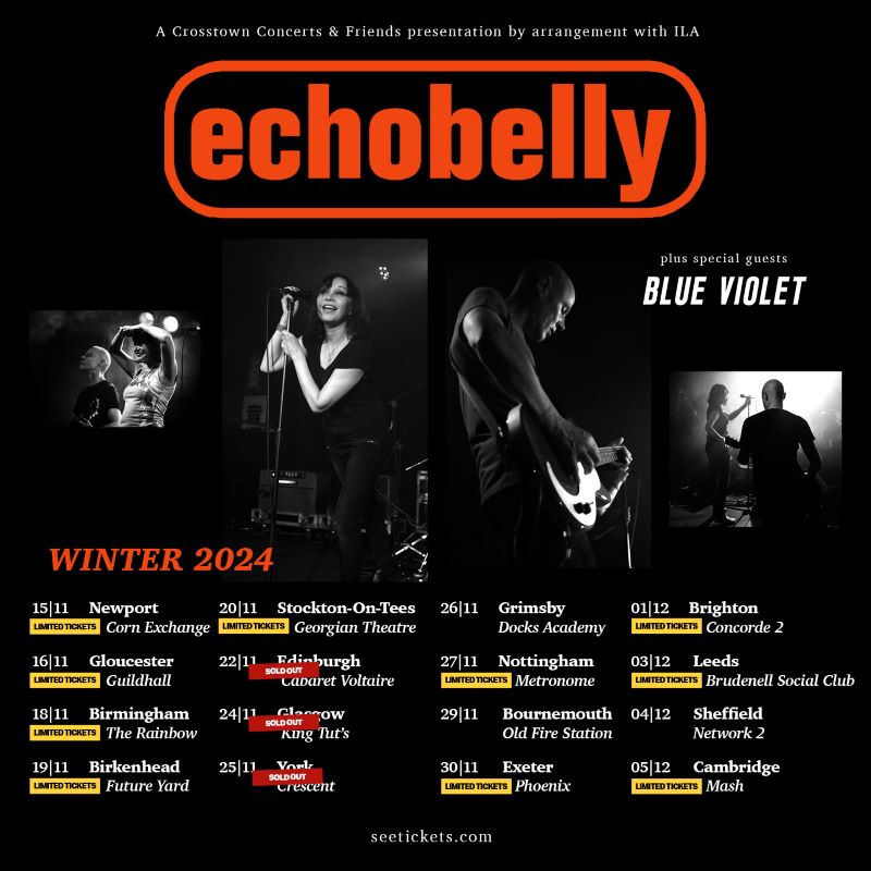 Review: Echobelly & Blue Violet,  Old Fire Station, Bournemouth